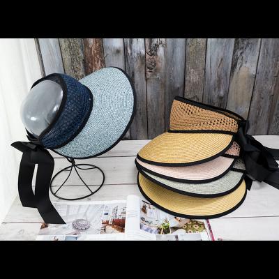 China Wide Brim Sunblock Sunblock Folding Beach Sun Female Straw Hat Visor Hat Beloved By Picture for sale