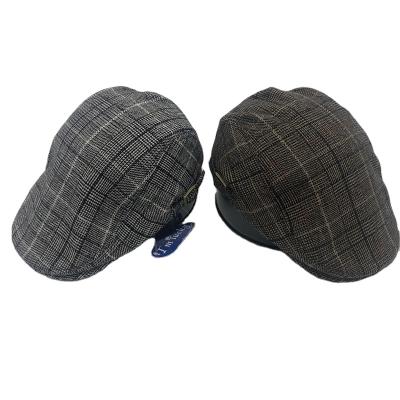 China Character New Products Fashion Design Platypus Flat Top Plaid Retro Vintage Feeder Ivy Hat for sale