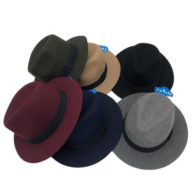 China Character Brim Panama Hat Style Fedora Hat In Winter Melton Wide Wool 40%Polyester 60% Wool Unisex Character Happyvivian JYHD19061 Knitted for sale