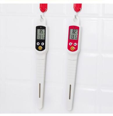 China Dual Row Digital Display: New Pen Meat Thermometer Digital Instant Hot Temperature and Preset Temperature Measured Alarm Read BBQ Cooking Thermometer for sale