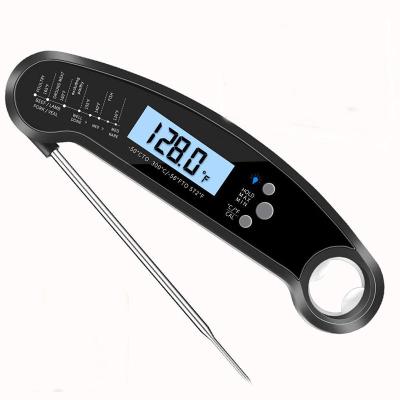 China Probe Can Be Folded Away Waterproof Digital Meat BBQ Thermometer With Calibration And Backlit Function for sale