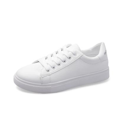 China Cheap Typical White Rubber Sneakers Casual Flats Factory Student Shoes Good Price Direct Sales for sale