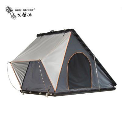 China Extended Type Hard Roof Manufacturer Outdoor Waterproof Roof Top Tent Triangle Shell 2 Person Top Tent for sale