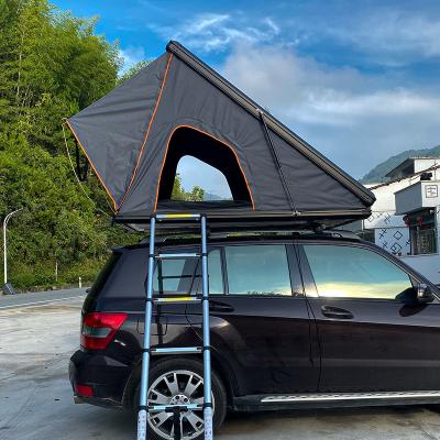 China Extended Type Hot Selling 2 Person Roof Top Aluminum Triangle Roof Top Car Tent Hot Selling Top Tent for sale