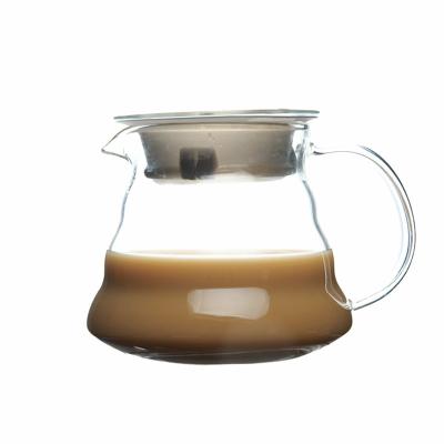 China V60 Coffee Kit Tools Manufacturers Viable Wholesale Filter Household Cloud Coffee Glass Jar With Sharing Pot for sale