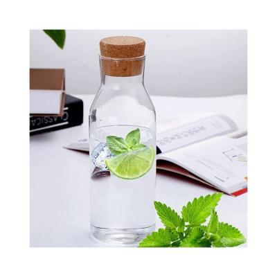 China Sustainable Factory Direct Supply Cheap Price Beverage Bottles Suppliers Glass Bottle With Wooden Lid for sale