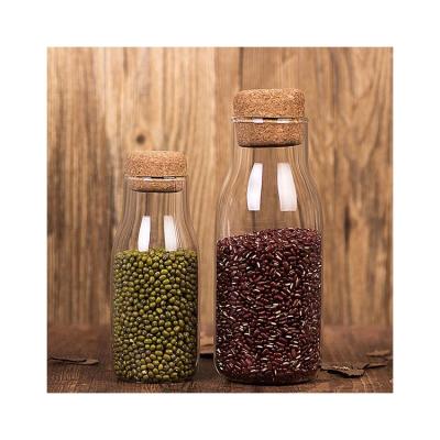 China Super Quality Stocked Bottles High Borosilicate Glass Sealed Jar Storage Bottle for sale