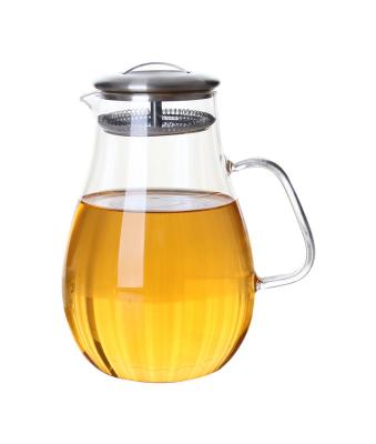 China High Quality Viable Borosilicate Glass Water Jug Juice Pitcher Cold Water Teapot for sale