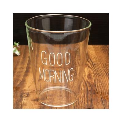 China Good Quality Milk Coffee Mugs 300ml Breakfast Sustainable Borosilicate Glass Mug for sale