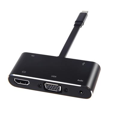 China Type c (4K*2K) - JL-CHV02 USB3.1 / Type C to HDMI+VGA+Audio+USB3.0+ support two-screen display simultaneously for sale