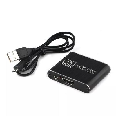 China Cheap Wholesale 4K Ultra HD 2160P 1080P 3D Aluminum Alloy Super Mini 2 Ports 1 Input 2 Output HDMI Splitter for sale