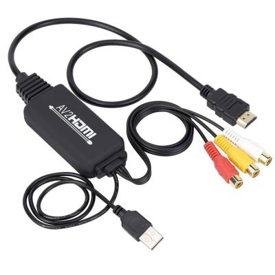 China RCA To HDMI Converter Cable Convert Compound AV To HDMI Video Adapter Cord For Wii JL-C3002 for sale