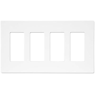 China Security Shanghai Linsky Four Hole Plastic Electric White Rocker / Plastic Wall Plate Covers Decorums Switch for sale