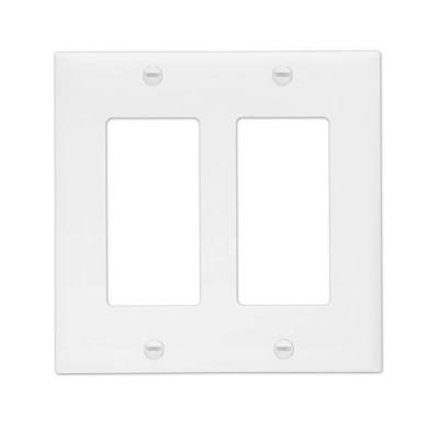 China Easy Installation Shanghai Linsky (WDG-02) 2 Gang Plastic Decorator / GFCI Wall Plate for sale