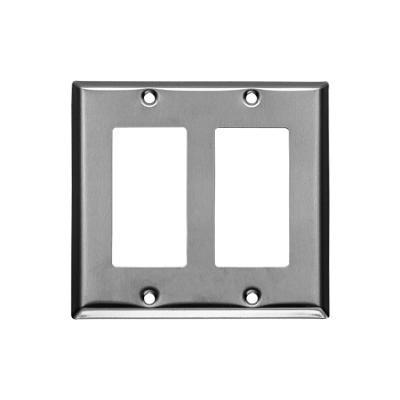 China Easy Installation Shanghai Linsky (7732) 2 Strip GFCI/USB Outlet Stainless Steel Decorative Wall Plate/Receptacle Switch for sale