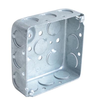 China Sahnghai Convenient UL Listed Electrical Metallic Deep Junction 4x4 2-1/8 Square Welded Metal Electrical Box for sale