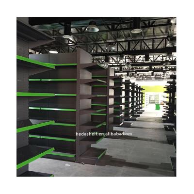 China Canton Supermarket Shelf Rack Double Sided Supermarket Shelves Gondola Supermarket Equipment Shelves for sale