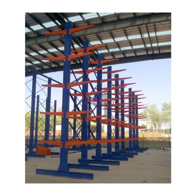 China Corrosion Protection Industrial Heavy Duty Double Side Rack Warehouse Storage Metal Cantilever Racking for sale