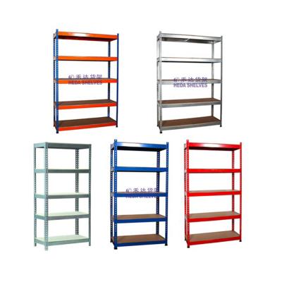 China Corrosion Protection Factory Price Five Colors Stand Up Storage Racking Shelves Warehouse Shelves Rack Resistant for sale