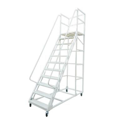 China Insulation Ladders Super Quality Customized Steel Rolling Warehouse Ladder for sale