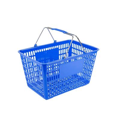 China HDPP supermarket equipment metal and plastic shopping basket for sale for sale