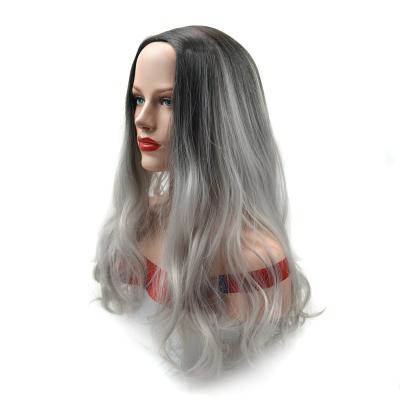 China Easy Apply Belle Hair Tween European Black Gray Hair Wig Long Bun In White Medium Skin Tone for sale