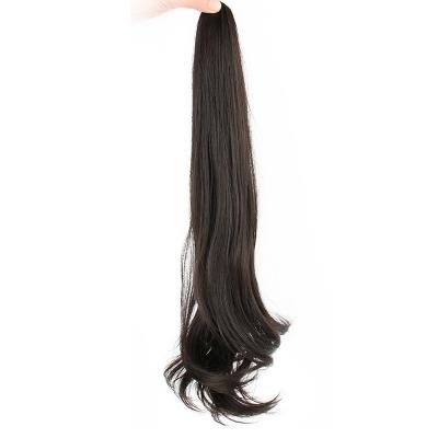 China Hair Extension Plug Wig Piece Women's Curly Long Hair Accent Large Color Wave One Piece Gradual Hair Extension Piece Pendant Curly Hair Piece for sale