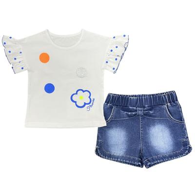 China Casual Trendy 2 Piece Kids Clothes Spring/Summer 2022 Babies Clothing Sets Clothes For Girls Children Teenagers With Small MOQ for sale