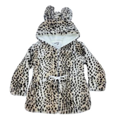 China 100% Polyester Fur Babies Jacket Children Faux Fur Coats With Ear Hoodies Cute Infant Children's Jackets Clothing Girl Clothes For Girls for sale