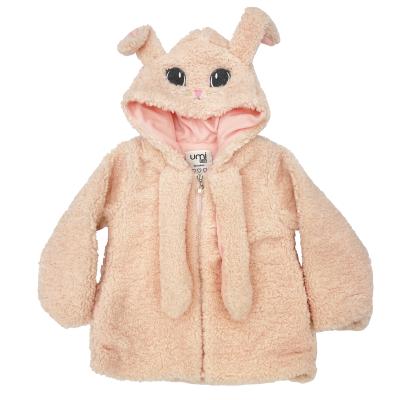 China New Arrival Children Clothing Rabbit Ears High Quality Solid Faux Fur Coats Anti-wrinkle Warm Winter Winter Comfortable For Baby Fur Coat for sale