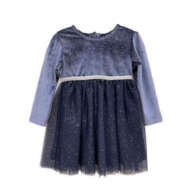 China 2021 viable children's casual outfits for autumn and winter new girls' dress long sleeve knitted dresses thick fleece for sale