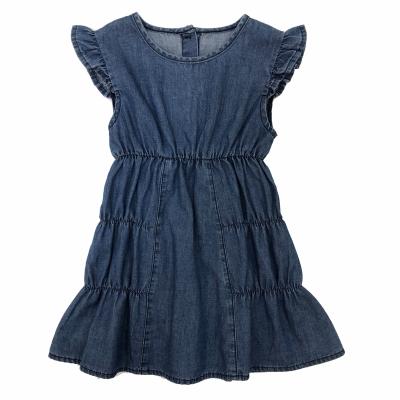 China Cotton Washable Soft Jeans Dress 2-12 Girls Clothing Comfortable Jeans Dresses For Toddler Girls Dresses for sale