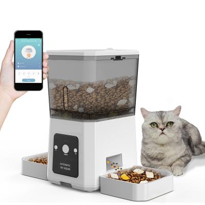 China Wholesale Automatic App Remote Control Chip Phone Cat Smart Pet Feeder Tuya Wifi Pet Dog Automatic Feeder With 7L Large Capacity for sale