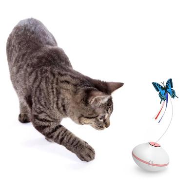 China Factory Viable Cat Tumbler Feather Toy Interactive Cat Toy Hands Free From Vietnam For Kitten Fun With Tumbler Design Cat Toys for sale