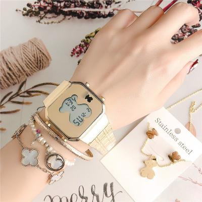 China Non-Specific Luxury Electronic Watch Hand Maker Holder Packing Waterproof Band Display Stand Electronic Digital Watch Set Steel Women Wrist Watch for sale