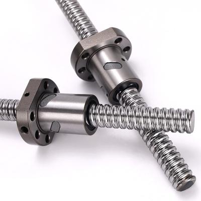 China High Accuracy Cnc Router Linear Guide Rail Ball Screw SFU1204 Rolled With Flange Single Ball Nut for sale