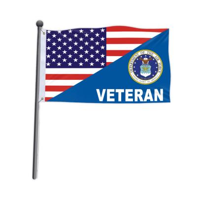 China USA VETERAN BANNER 3*5FT POLYESTER AIR FORCE 100% FLYING EVENT FLAG for sale