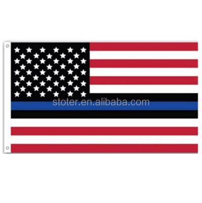 China FLYING USA Flag 3x5ft Thin Thin Blue Line USA FLAG USA Stars Stripes With Grommets for sale