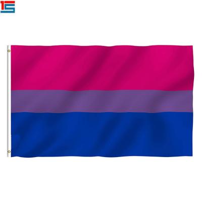 China FLYING 3x5 Foot Bi Pride Flag Bisexual Flags With Canvas Header for sale