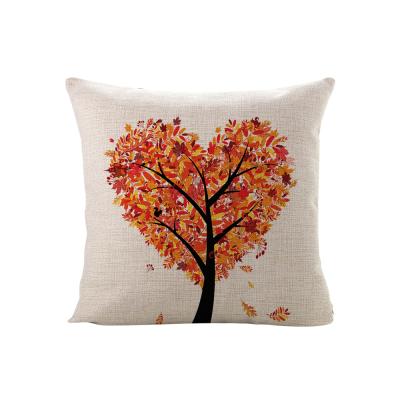 China Next home autumn leaf fly home decoration pillowcase canvas fabric all fashion style holiday pillowcase with cheap factory price for sale