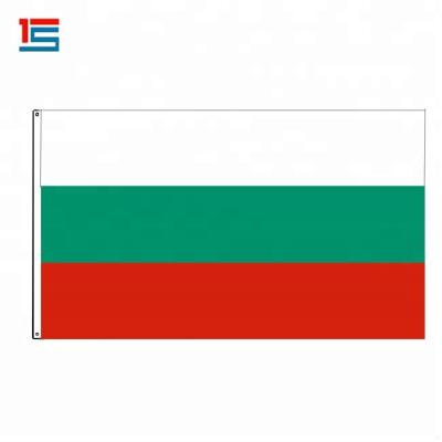 China Fast Delivery Durable Polyester 3*5ft White Red Green Bulgaria Flag Scrolling for sale