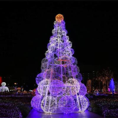 China Chirstmas Decor 2021 New Year Decoration Sphere Pink Luxury Large Christmas Tree For Squares, Shopping Malls, Events, Etc. for sale