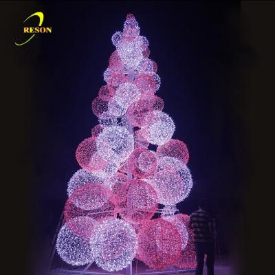 China Steady On 3D Christmas Ornament Giant LED Luminous Waterproof Ball Tree for sale