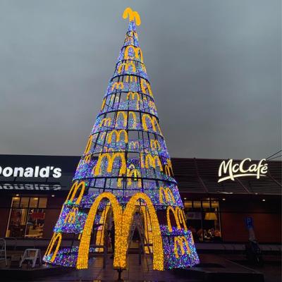 China Outdoor Christmas Tree 20ft LED Christmas Decoration Chirstmas Decor Large 30ft 40ft 50ft 60ft LED Lighted Christmas Tree for sale