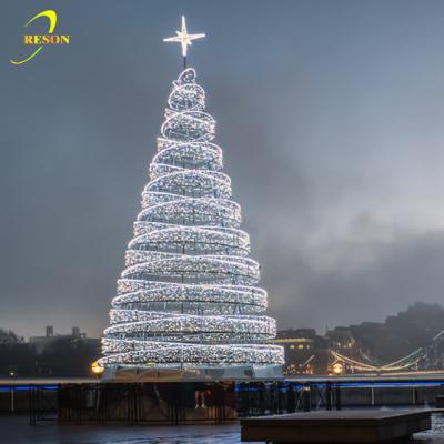 China LED Tree Lights Downtown Christmas Light Decorations Spirals Outdoor Christmas Tree for sale