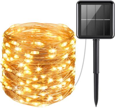 China Mini 33Feet 100 LED Outdoor Fairy Lights Chirstmas Copper Wire Christmas Light Decor Copper Wire String Lights for sale