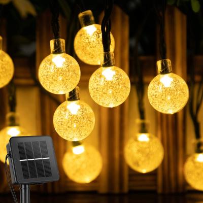 China Outdoor Waterproof Solar Decoration Solar Powered String Light Bulb String Light Electric Fairy Lights for sale