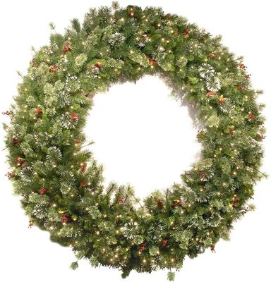 China Eco - Friendly Christmas Decoration Supplies Christmas Wreath Led Home Accessories Christmas Wreaths For Front Door for sale