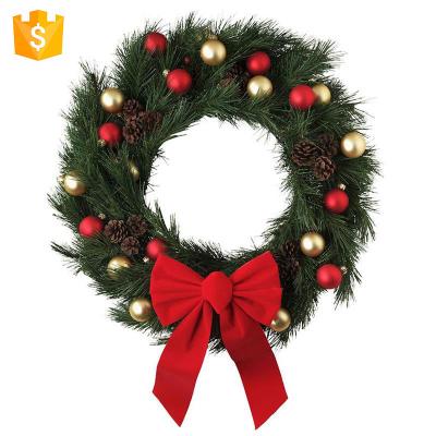 China Minimalist Garden Christmas Decoration Led Garland Wreath Christmas Ornament for sale