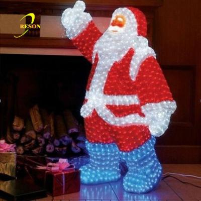 China Commercial Use ABS Acrylic Led Santa Claus Christmas Motif Light for sale